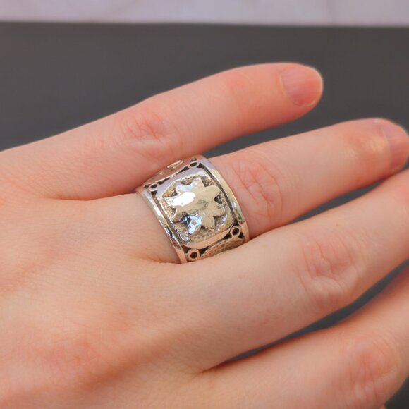 Silpada Sun, Moon & Stars Wide Band Ring — Sterling Silver 925, 14mm, Size 7.25 - Picture 12 of 13